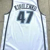 Nc01 camiseta de baloncesto universidad retro utah Andrei 47 Kirilenko retroceso jersey malla cosida bordado personalizado tamaño grande S-5XL