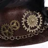 Autres événements Fournitures de fête Halloween Gothic Mini Top Hat Steampunk Gears Chaîne Plume Cosplay Pince à cheveux N58F
