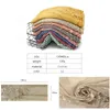 Cachecol de Algodão Floral Bordado Simples Feminino Hijab Muçulmano Cor Sólida Pérola Foulard Femme Bandana