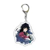 Anime Demon Slayer: Kimetsu No Yaiba Nyckelring Dubbelsidig Nyckelring Bilväska Pendant Figur Nyckelring Mix Partihandel