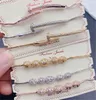 Crystal Zircon Tennis Bracelet For Women Fashion Diamond Pull Bracelets Electroplating Gold Silver Rose Jewelry Accessories