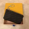 패션 지갑 디자이너 키 주머니 여성 망 갈색 오래 된 꽃 열쇠 링 신용 카드 홀더 코인 지갑 럭셔리 작은 지갑 가방 JN8899