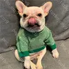 Suéter listrado verde dos camiseta Pullovers Cartões da letra Pets para animais de estimação Suéter dos animais de estimação do cães de alta qualidade do roupa