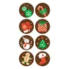 Julfest Presentförpackning 500st Runda Etiketter Kraftpapper Tack Klistermärke Bag Flower Gifts Cake Boxes Förpackning Klistermärken