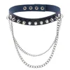 Spike Choker Collar Women Men Punk Chains Vegan Leather Emo Metal Spiked Studded Harajuku Chocker Halsband Gotiska Smycken