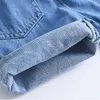 Sommar denim overalls shorts och jumpsuits för barn jeans tjejer pojke kläder barn byxa 210528