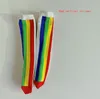 Ins Chidlren Rainbow Nops Kids Contrast Color Conting Logs Lovers Письмо с красочной полосой вязание повседневное спортивное носок A64876392164