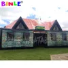 Tente de Pub irlandais gonflable avec impression complète, grande maison de vin gonflable pour fête ou événement en plein air 8x5x5m