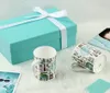 Godkvalitet Bone China Mug Ceramic Coffee Cups Tea Cup Par Mugs High Capacity Drinkware Wedding Birthday Christmas Christmas Gift300a