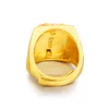 Fashion high end domineering plated 24 gold rings rich European jewelry dragon man ring