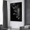 Zwart Profiel Lip Vrouw Canvas Schilderij HD Print Figuur Posters en Prints Moderne Wall Art Foto voor Woonkamer Slaapkamer Decor