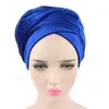 2022 Plain Velvet Hijab Turban Cap Muslim Long-tailed Headscarf Hat Islamic Under Scarf Bonnet Ladies African Wrap Head Scarves