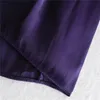 BLSQR Mode Violet Combishorts Femmes Chic Vintage V Cou Taille Élastique Femme Combinaisons Courtes Mujer 210430