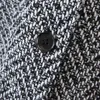 Merodi Women Fashion Fashion Woolen Gray ZA Coats Female Sode Single Single Office Outwear Bockets Long Jackets Ovesize 211025