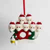 2020 Lovely Christmas Ornament Personalized Family 2 3 4 5 PVC Decorations Masked Snowman Christmas Tree Hanging Pendant VT1662