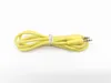 3.5mm Dual Male AUX Audio Cable 1m/3ft Gold-plated Plug Macaroon Silicone Cord via DHL 100+