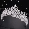 Handmade Evening Party Accessories Brand Silver Bridal Wedding Crystal Crown Rhinestone Hair Headband Headpiece Tiara Prom Pageant282m