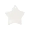3-inç Süblimasyon Boş Beyaz Chirstmas Nişanlı Özelleştirilmiş Süs Yuvarlak Kalp Daire Yıldız Şekli Seramik Noel Ağacı Dekorasyonu Hangtag RRF12151