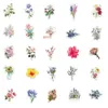 100 pcs/Lot Hotsale fleurs autocollants pour ordinateur portable Skateboard cahier bagages bouteille d'eau voiture décalcomanies enfants cadeaux