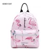 Koko Cat Fashion Adolescents Filles Sac à dos Flamingo Sacs scolaires imprimés Femme Voyage Jacksack Sac A Dos Mochila Bolsos Mujer x0529