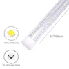 25PCS LEDs Tube Light, 8FT 100W, Double Side V Shape Integrated Bulb Lamp, Works without T8 Ballast, Plug and Play,Clear Lens Cover, 6000k