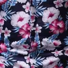 Vestido de verão camisa de vestido homens flor manga curta estilo havaiano social para camisas masculinas de blusa floral casual