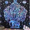 Dekorativ Mandala Elephant Wall Hängande Tapestry Bohemian Macrame Wall Blanket Cloth Wandkleed Home Decor Gardiner Yoga Mat 211204