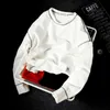 Einfarbig Sweatshirt Langarm Pullover Brief Druck Herren Sweatshirts Design Hip Hop Streetwear Sweatshirts Plus 5XL 210528