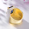 남성용 쿠션 지르코니아 다이아몬드 반지가있는 천연 흑요석 Fine Anillos De Bizuteria Anillos Mujer Jewellery Gemstone