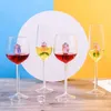 Verres à vin rose tasses avec rose à l'intérieur verre à vin idéal pour les cadeaux de la semaine pour la fête d'anniversaire de mariage célébration de Noël 35ED X070277S