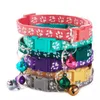 Colliers de chien de chat faciles à porter avec cloche boucle réglable collier de chien chats chiot fournitures pour animaux de compagnie accessoires petits animaux collier de sécurité décoration de Festival