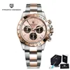 Orologi da polso Orologio da uomo PAGANI DESIGN Moda Acciaio inossidabile Top Orologi da uomo Cronografo Oro Busniness For Man PD-16442157