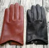 Men's autumn winter genuine leather glove male natural sheepskin leather driving riding glove R3236 H1022