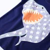 Лето 1 шт. Малыш мальчик с коротким рукавом хлопок повседневная футболка акула животных 210528