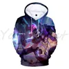 Erkek Hoodies Tişörtü Anime Arcane Ligi Legends Erkek Baskılı Kazak Kadın Sonbahar Kış Uzun Kollu Hoodie Unisex Streetwear C