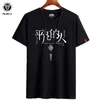 RUELK Summer T-shirt Casual Moda męska z krótkim rękawem Drukowanie okrągłe szyi proste S-6XL 210706