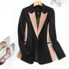 Pant Suit Women S-5XL Office Lady OL Black Apricot Work Jacket Blazer Coat And 2 Piece Set 210930