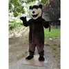 Costume de mascotte d'ours d'Halloween de qualité supérieure Personnaliser le costume de personnage d'animal de dessin animé Taille adulte Robe fantaisie de carnaval de Noël