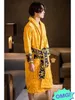 Men039s Sleepwear Market popular cotton couples bathrobe with velvet jacquard logo fadeless material 100 imported Egyptian co6754448