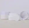 15g 30g 50g 순수한 흰색 유리 크림 항아리 플라스틱 모자와 함께 빈 DIY 병 얼굴 케어 메이크업 도구 SN6154