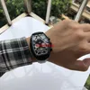 2021 Casual horloge heren horloges Mechanisch Automatische horloges Top Grote cijfers Wijzerplaat Kalenderweergave Lederen band Beste cadeau