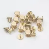 10 pieces flat style fastener wallet bag screw energy saving brass belt Rivet diy handmade nail hardware part