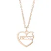 Good Friend Confidant Ciondolo a forma di cuore diviso in tre pezzi Friendly Forever Set Gioielli con collana a taglio pendente