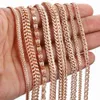 21 Styles 585 Rose Gold Bracelet for Women Men Girl Snail Curb/Weaving Link Foxtail Hammered Bismark Bead Chains 20cm CBB1A