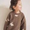 EnkeliBB Super Lovely Kids Cherry and Lemon Pattern Knit Sweaters Pants Sets Boy Girl Br Clothing Winter Jumpers 211104