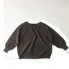 Pullover aus reiner Baumwolle, Frühlingsabsicherung, warmer Rundhalsausschnitt, Grundierung für Kleinkinder, Jungen, 210515