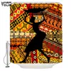 Duschgardiner värme gardin afrikansk etnisk stil kvinna extra långt tyg bad badrumsdekor med krokar