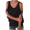 Women's T-Shirt 2021 Summer Arrival Mother's Day Gift Batwing Sleeveless Tops Causal Cold Lace Up Back Shirts Oversized Sexy Top Vest