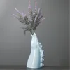 Vases coréen créatif mignon cheval en céramique Vase floral moderne mat fleur Arrangement bureau ornement artisanat décoration de la maison