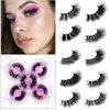 Groothandel 8D Synethische wimpers make-up faux cils full strip kleurrijke wimper verpakking box bulk verkopers